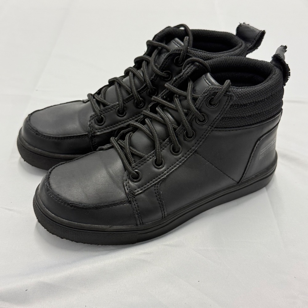 Skechers Skech-Tex Waterproof Kids Boots Black Sneakers 91962L Size‎ 1